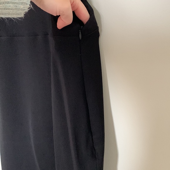 ZARA Black Bodycon Dress Ribbed M - Picture 3 of 11